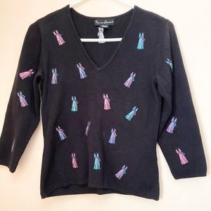 Mercer & Madison Sweater Knit Black Design Fashion